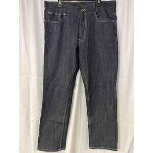 Q By Qruel Mens Dark Blue Straight Leg Jeans Size 38 SKU 6566